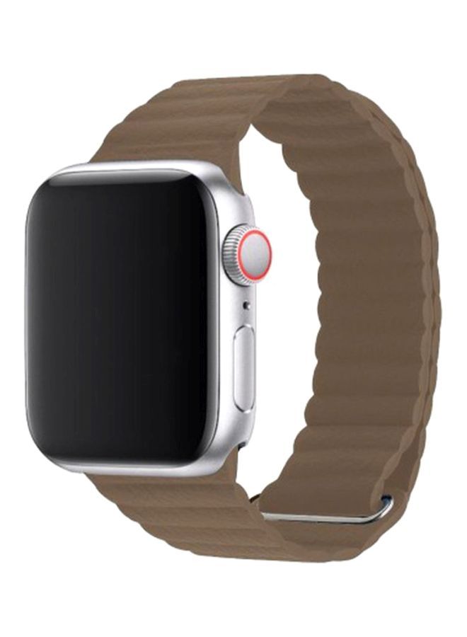 نيبمينينت سوار بديل الفئة هينلين لساعة أبل ووتش مقاس 42/ 44 مم بني - Image 1