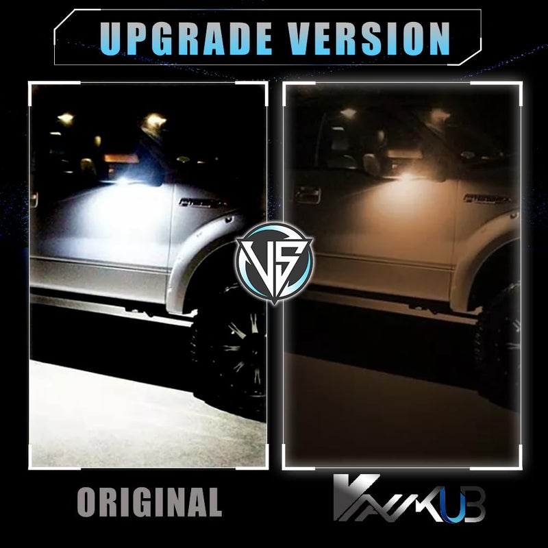 VANKUB أضواء بركة مرآة جانبية LED من VANKUB لسيارات فورد F150 إكسبلورر إيدج إكسبيديشن فليكس فيوجن توريز X، 6000K مصابيح LED مرآة ملحقات F150، 2 قطعة (بيضاء) - Image 2