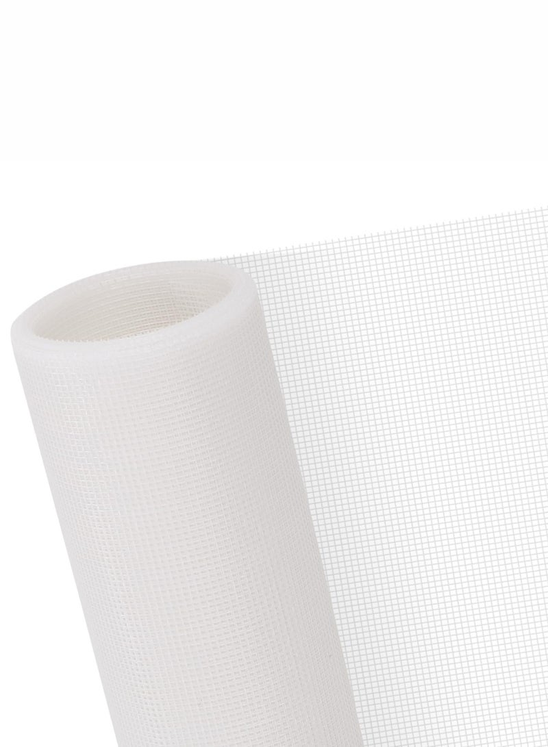 Window Screen Replacement Mesh 48"W*99"L,DIY Adjustable Polyester Pet Proof Screen Door Mesh for Patio Sliding Doors Window Screen Repair Kit,Durable,Washable,White - Image 1