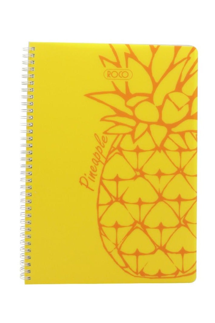روكو دفتر نيون برائحة الأناناس A5 80 ورقات مسطر مفرد أصفر   1/2 - Image 1