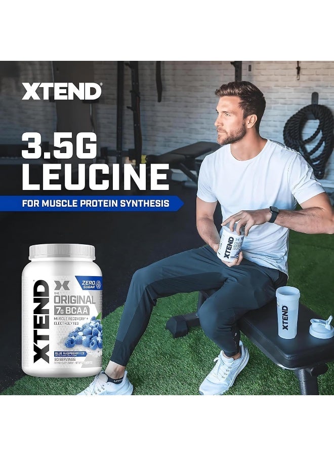 XTEND Original BCAA Powder Zero Sugar With Electrolytes for Hydration & Muscle Repair, Post-Workout Supplement, Blue Raspberry Ice Flavor - 90 Servings - Image 4