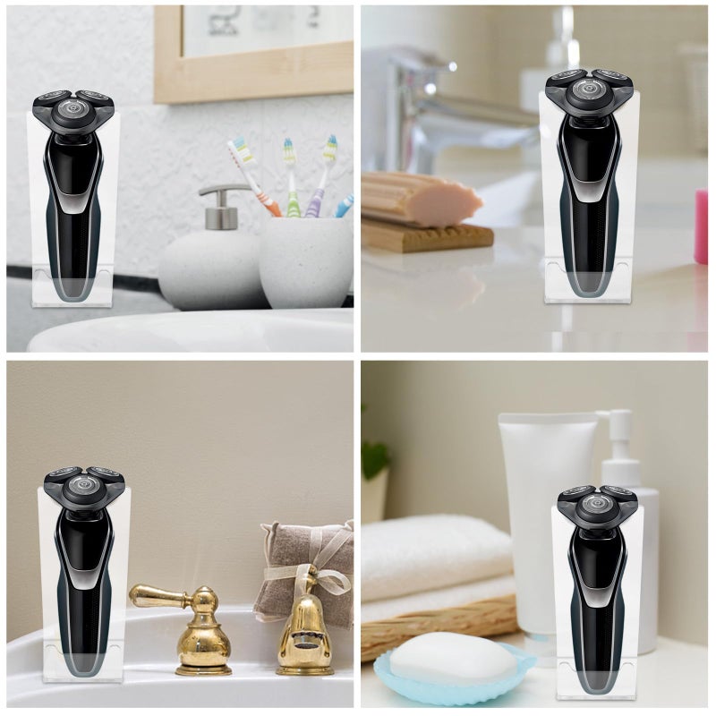 Acrylic Electric Razor Holder Display Stand 2 Pack for Men Shaver Storage Rack - Image 5