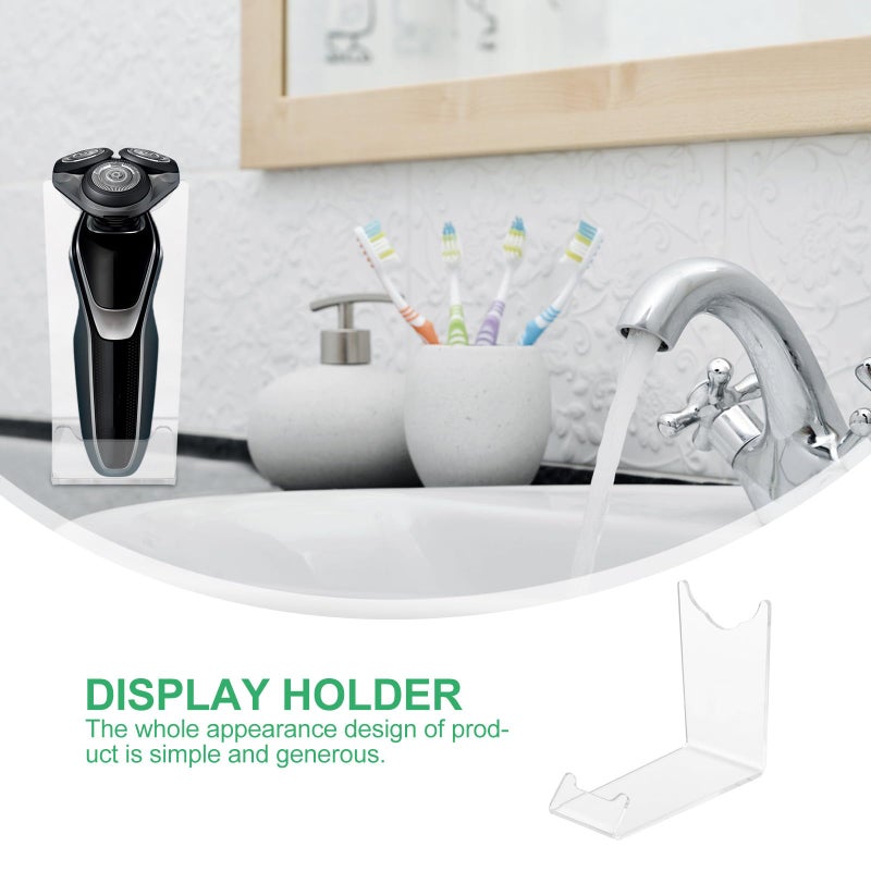 Acrylic Electric Razor Holder Display Stand 2 Pack for Men Shaver Storage Rack - Image 4