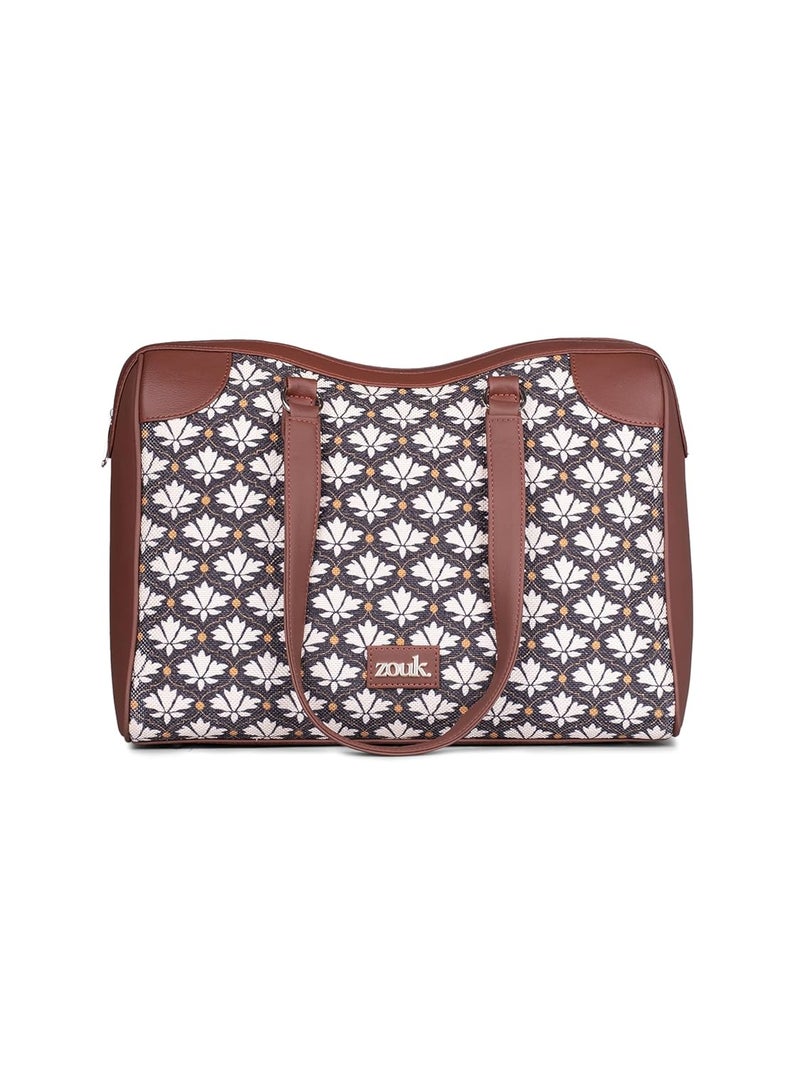 ZOUK حقيبة مكتب مؤتمرات نسائية | جوت | حقيبة توت مصنوعة يدويًا من الجلد النباتي مثالية للعمل في المكتب مع حزامي مقبض مزدوج - Image 1