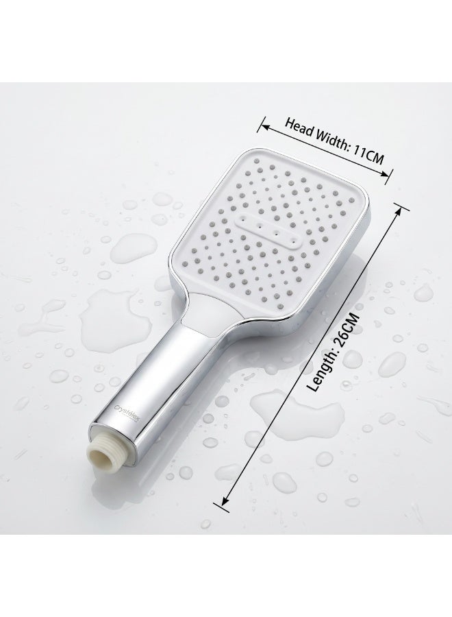 Crystolex Ultra Pro Shower Filter for Hard Water, High Pressure Aluminum Alloy Shower Head, Removes Chlorine & Heavy Metals, Multi Layer Filtration for Hair & Skin Care (Free Shower Head + 1 Cartridge) - Image 2