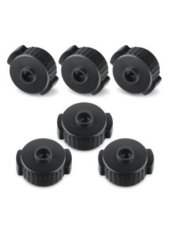 Excefore 6Pcs Quick Release Cymbal Nuts, 8mm Cymbal Mate Nut Black Plastic Cymbal Lock Nut Replacement for Percussion Drum Kit Jazz Drum Parts Accessories  - Image 1