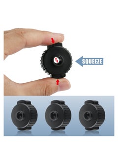 Excefore 6Pcs Quick Release Cymbal Nuts, 8mm Cymbal Mate Nut Black Plastic Cymbal Lock Nut Replacement for Percussion Drum Kit Jazz Drum Parts Accessories  - Image 4