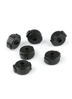 Excefore 6Pcs Quick Release Cymbal Nuts, 8mm Cymbal Mate Nut Black Plastic Cymbal Lock Nut Replacement for Percussion Drum Kit Jazz Drum Parts Accessories  - Image 3