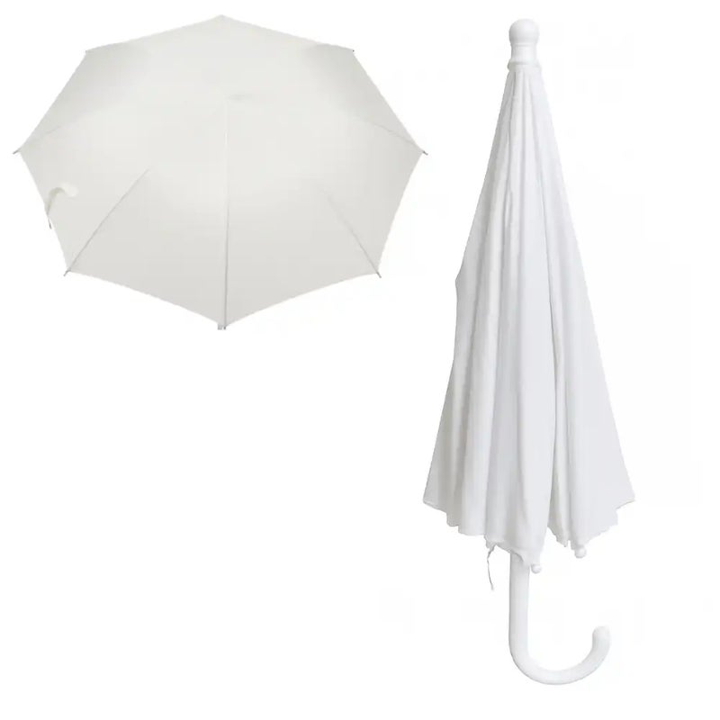 Easy Folding UAE National Day Plain Portable Umbrella For Kids- White