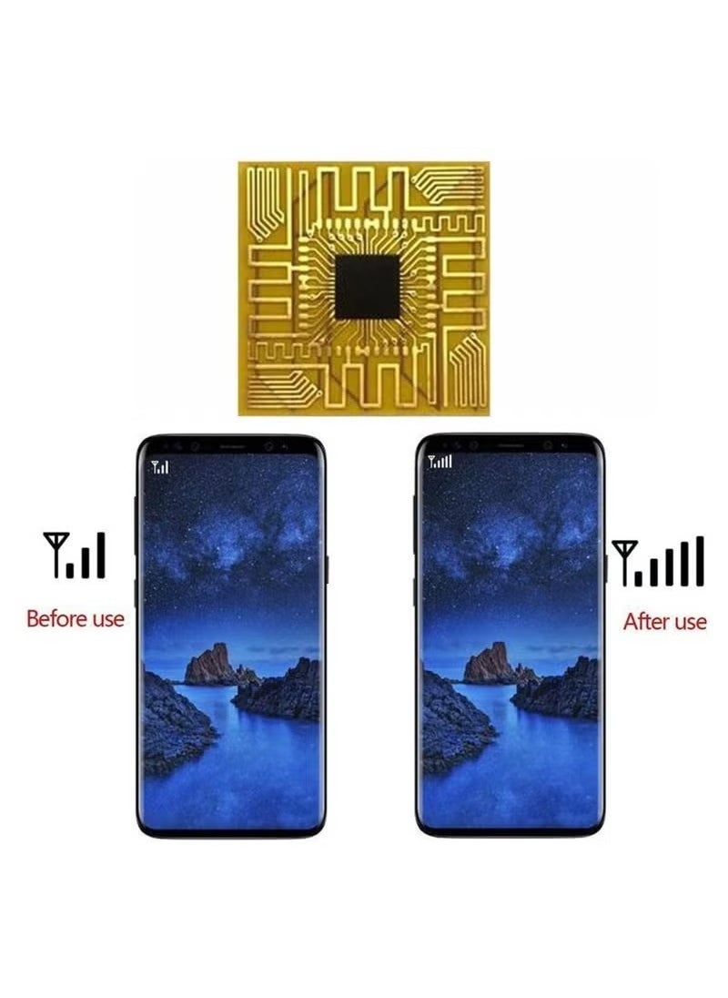 Generic - 5Pcs Cellphone Signal Booster, Signal Antenna Booster Cell Phone Signal Booster, Signal Enhancement Booster Sticker for Outdoor Camping with Any Model of Mobile Phone - Image 1