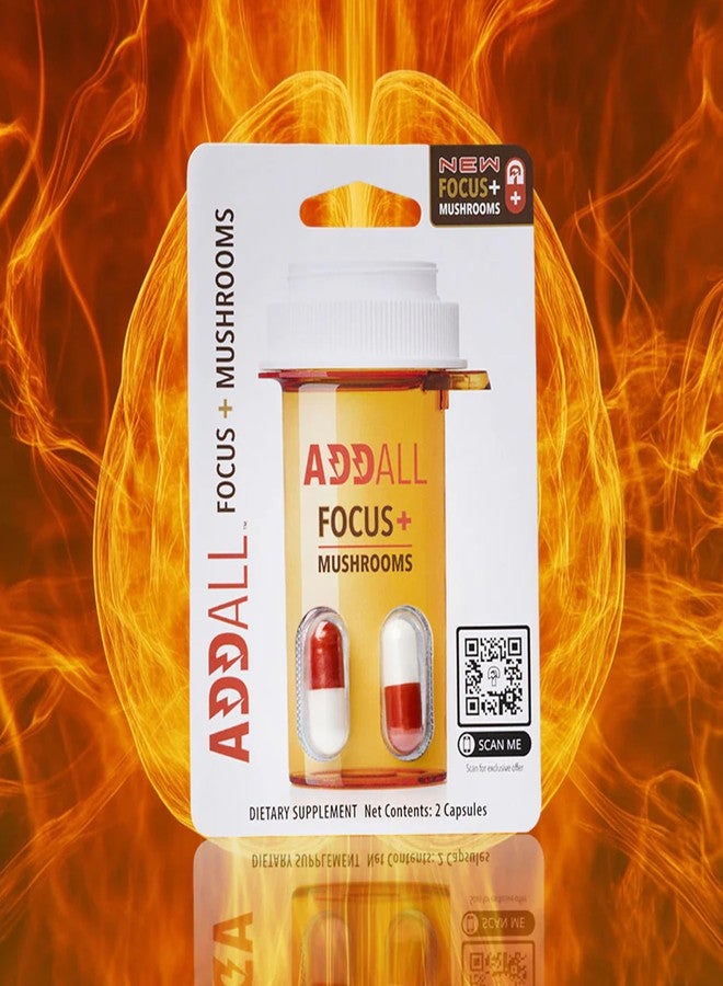 Addall Focus + Mushrooms Memory Supplement (12 Pack) #1 Effective Alternative Brain Supplement Substitute Pills Nootropic & Energy | No Crash | Science Backed Formula | 24 Capsules - Image 3