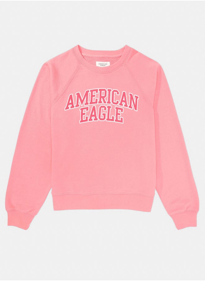 American Eagle - سويت شيرت بياقة دائرية AE - Image 1
