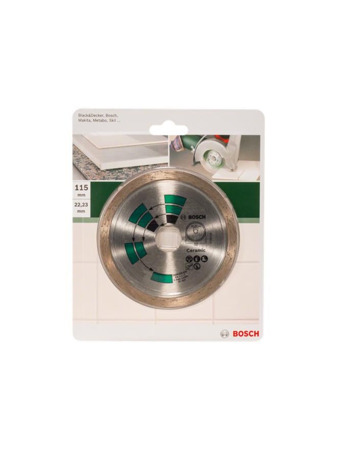 BOSCH High-Speed Wear-Resistant Precisely Engineered Diamond Cutting Disc for Tiles Silver 115mm JE2 609 256 416  - Image 1