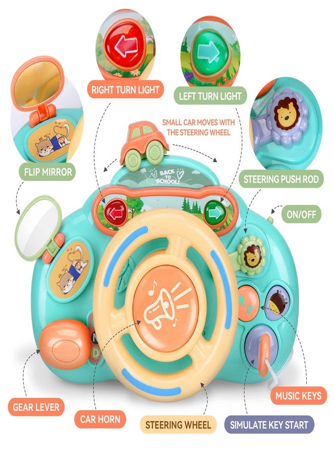 Caterbee Baby Turn and Learn Driver Steering Wheel Toys (Blue) - Image 4