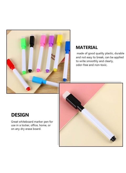 Classroom Dry Erase Whiteboard Markers with Built-in Eraser and Drawing Pen for Kids and Students