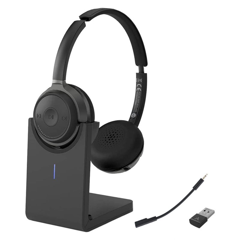Avantree Alto Clair 2 - Multifunctional Bluetooth Headphones & Detachable Noise-Filtering Mic with Wired & Wireless Headset Modes, Dual Link Connectivity for PC, Computer & Phone, Clear Calls Anywhere - Image 1