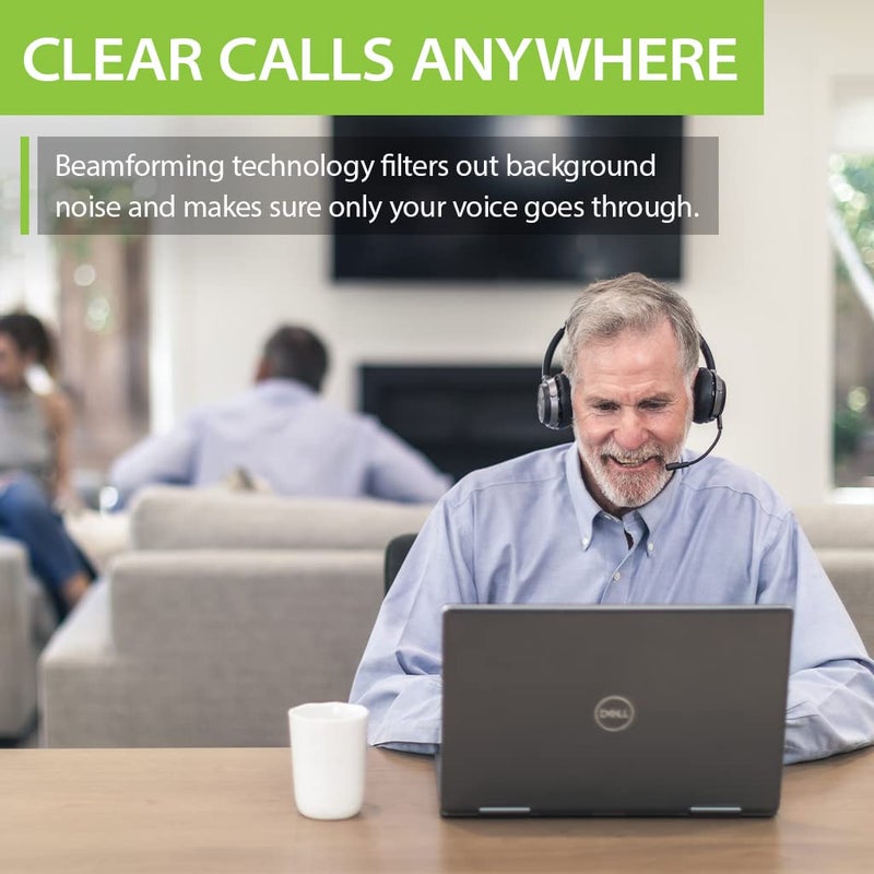 Avantree Alto Clair 2 - Multifunctional Bluetooth Headphones & Detachable Noise-Filtering Mic with Wired & Wireless Headset Modes, Dual Link Connectivity for PC, Computer & Phone, Clear Calls Anywhere - Image 2