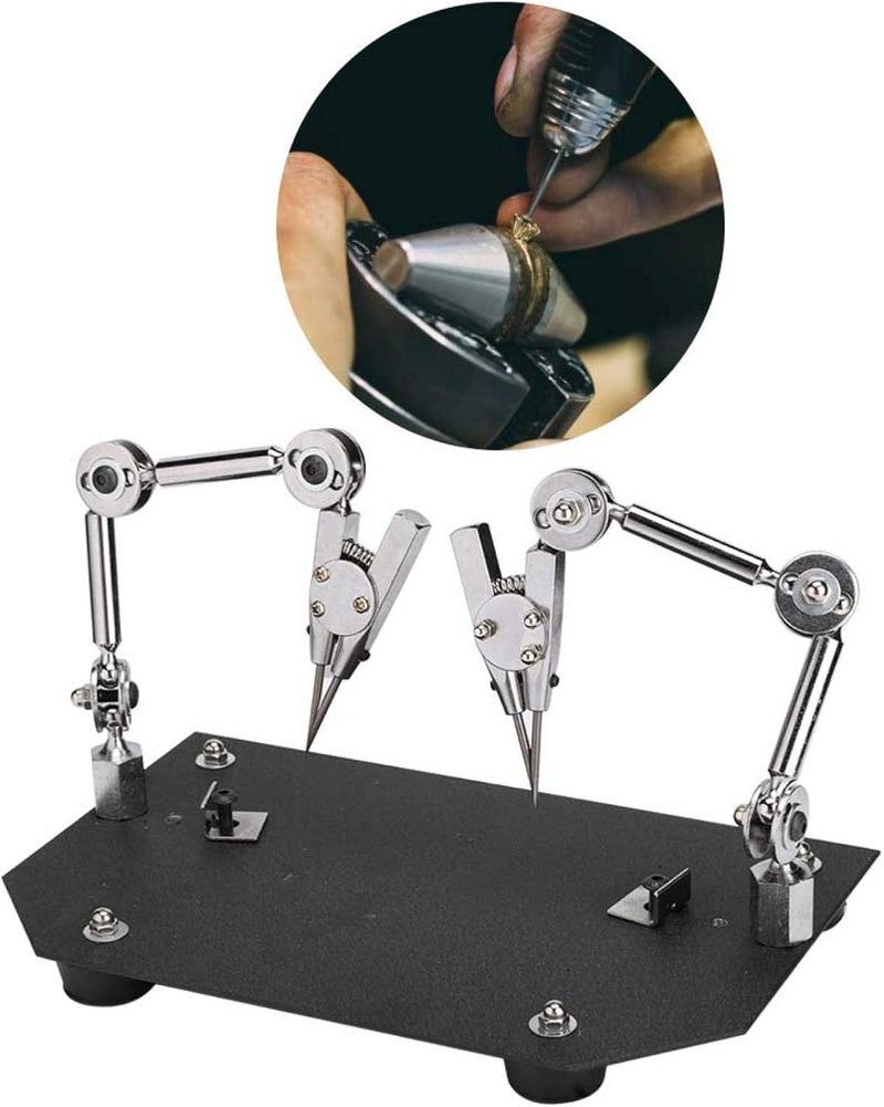klarako Welding Fixture Clip, Helping Hands with Dual Adjustable Clips, Jewelry Welding Fixture Clip Clamp for Soldering Repairing - Image 5