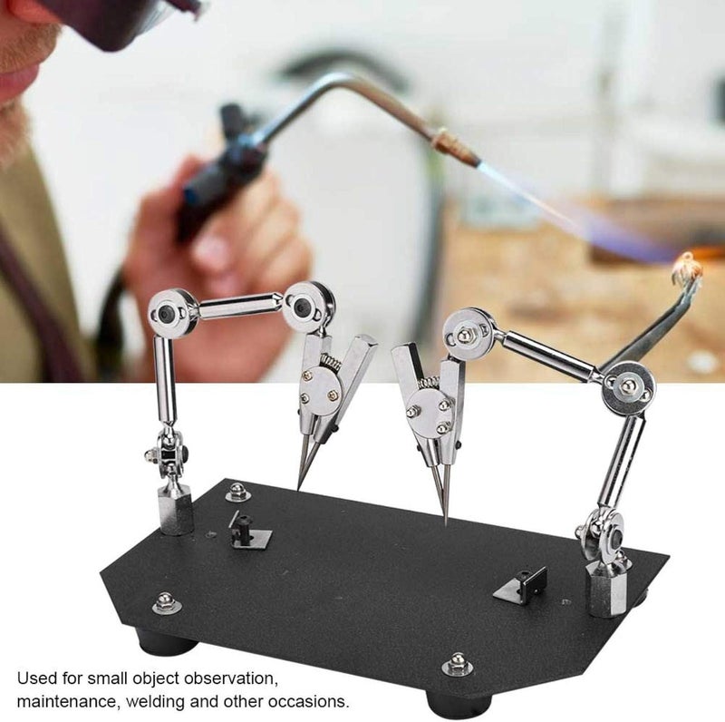klarako Welding Fixture Clip, Helping Hands with Dual Adjustable Clips, Jewelry Welding Fixture Clip Clamp for Soldering Repairing - Image 2