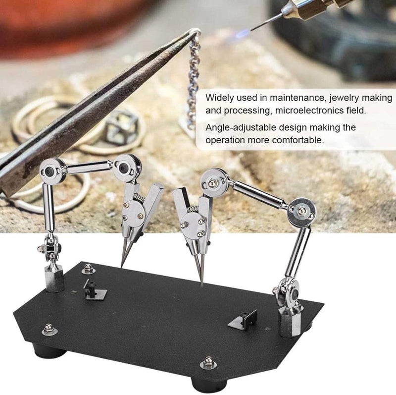 klarako Welding Fixture Clip, Helping Hands with Dual Adjustable Clips, Jewelry Welding Fixture Clip Clamp for Soldering Repairing - Image 3