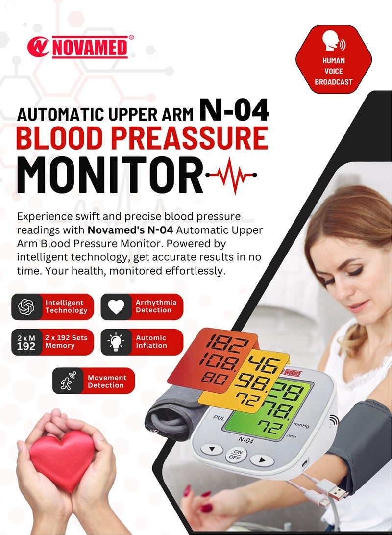 NOVAMED Automatic Upper Arm Blood Pressure Monitor (N-04) - Image 3
