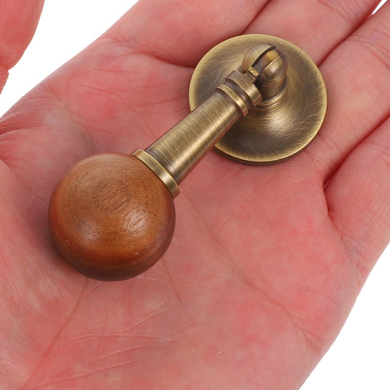 Antique Brass Finish Vintage Cabinet Door Pull Handle Black Walnut Brass Ball Pendant for Drawer Dresser Wardrobe Cupboard - Image 4