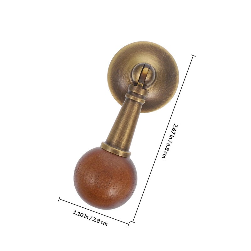 Antique Brass Finish Vintage Cabinet Door Pull Handle Black Walnut Brass Ball Pendant for Drawer Dresser Wardrobe Cupboard - Image 3