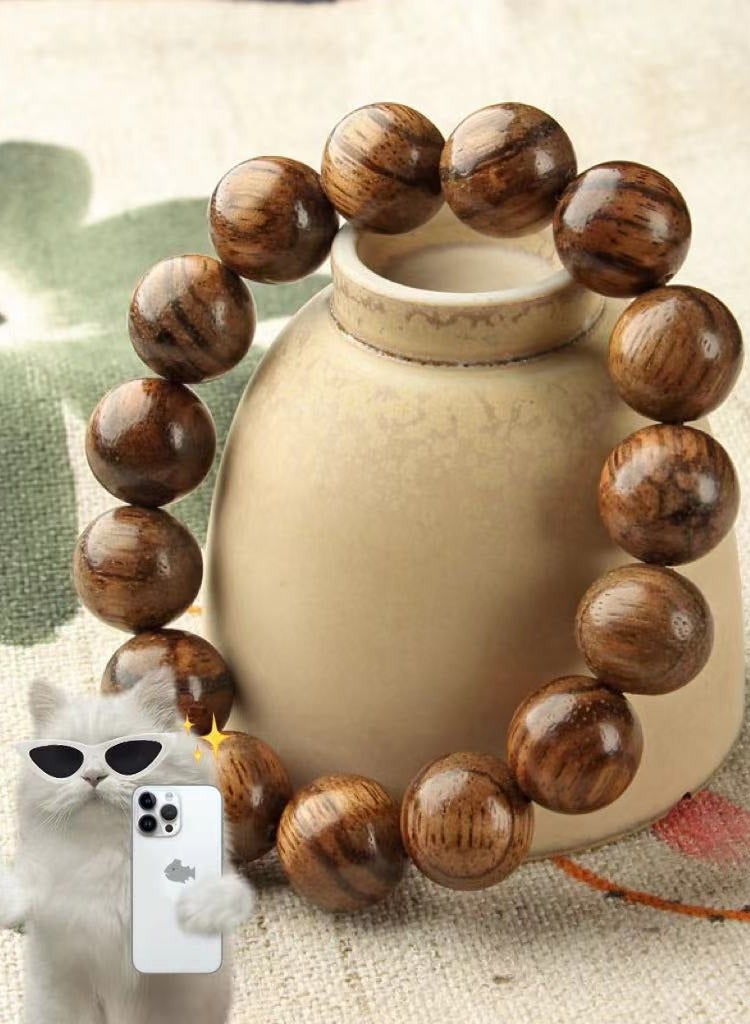 Vietnamese Incense Wood Strings Bangle 15MM Healing Energy