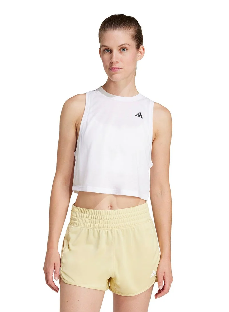 Adidas We Tank White Training Tops For Women XS
