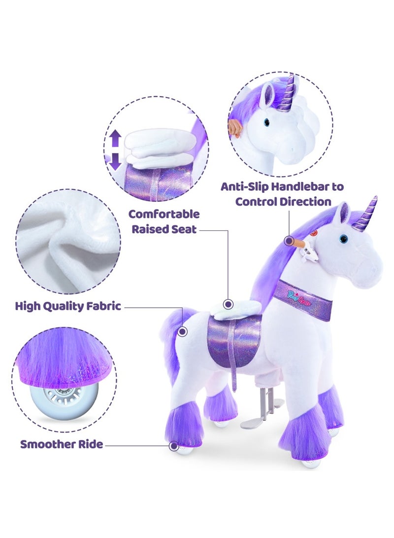 PonyCycle Official Licensed Kids Riding Horse Toy No Battery No Electricity Indoor and Outdoor best Gift for Kids 3 to 5 years - Small Unicon - Image 3