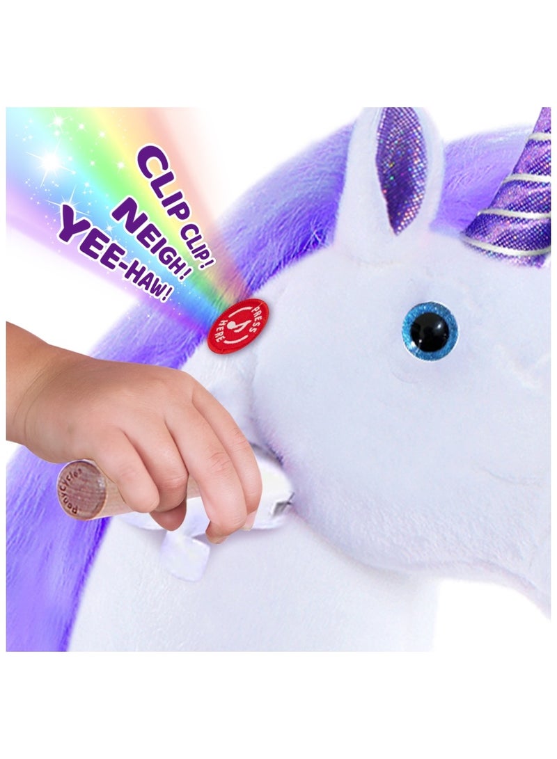 PonyCycle Official Licensed Kids Riding Horse Toy No Battery No Electricity Indoor and Outdoor best Gift for Kids 3 to 5 years - Small Unicon - Image 2