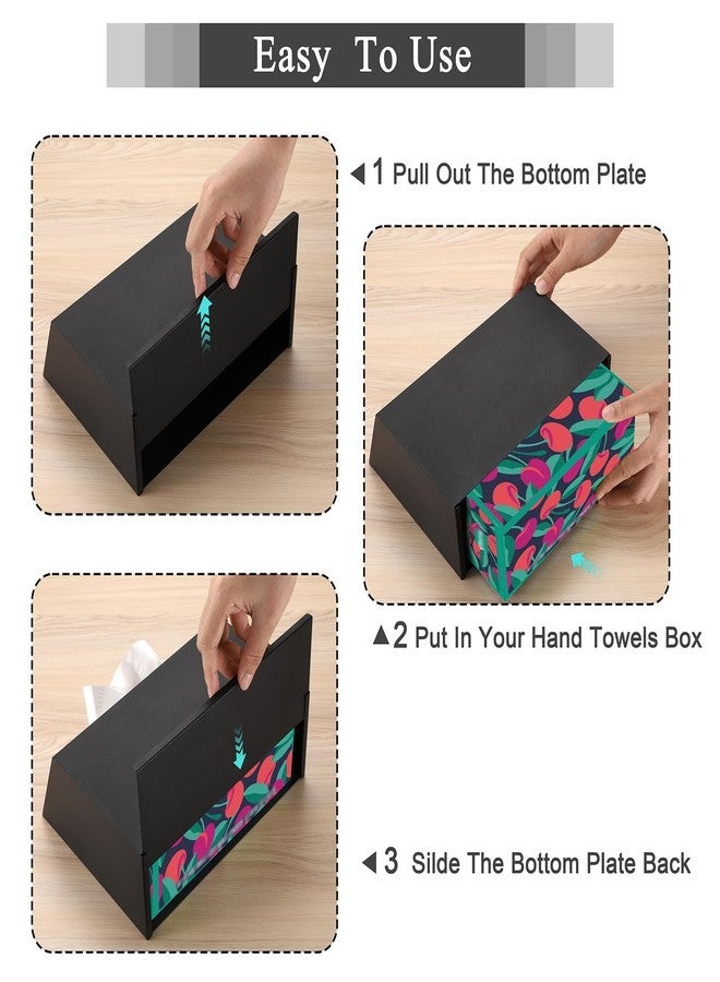 Sumnacon Metal Hand Towel Box Cover, Disposable Paper Hand Towels Holder for Bathroom, Wall Mounted Paper Towel Dispenser Modern Box Covers for Home, Office, Tabletop, Kitchen, Countertop - Image 5