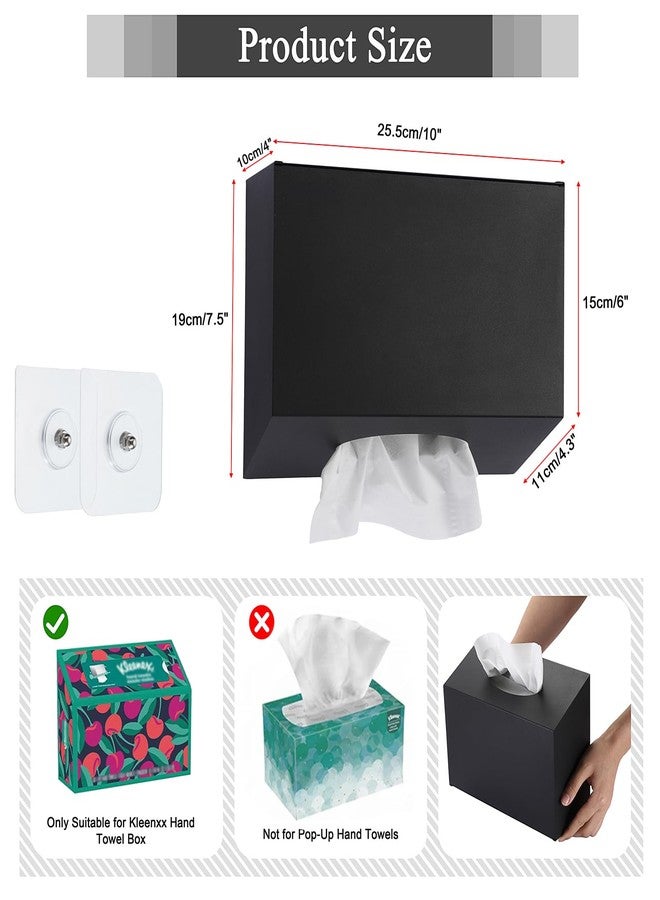 Sumnacon Metal Hand Towel Box Cover, Disposable Paper Hand Towels Holder for Bathroom, Wall Mounted Paper Towel Dispenser Modern Box Covers for Home, Office, Tabletop, Kitchen, Countertop - Image 3