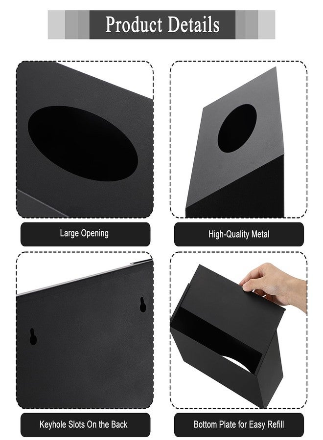 Sumnacon Metal Hand Towel Box Cover, Disposable Paper Hand Towels Holder for Bathroom, Wall Mounted Paper Towel Dispenser Modern Box Covers for Home, Office, Tabletop, Kitchen, Countertop - Image 4
