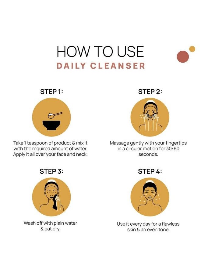 The Tribe Concepts - Face Brightening Daily Cleanser 3In1 Cleanser Scrub & Mask Instant Brightening Glow And Tan Removal For All Skin Type 100% Chemical Free & Natural 100 Gm (Kraft Paper Packing) - Image 1