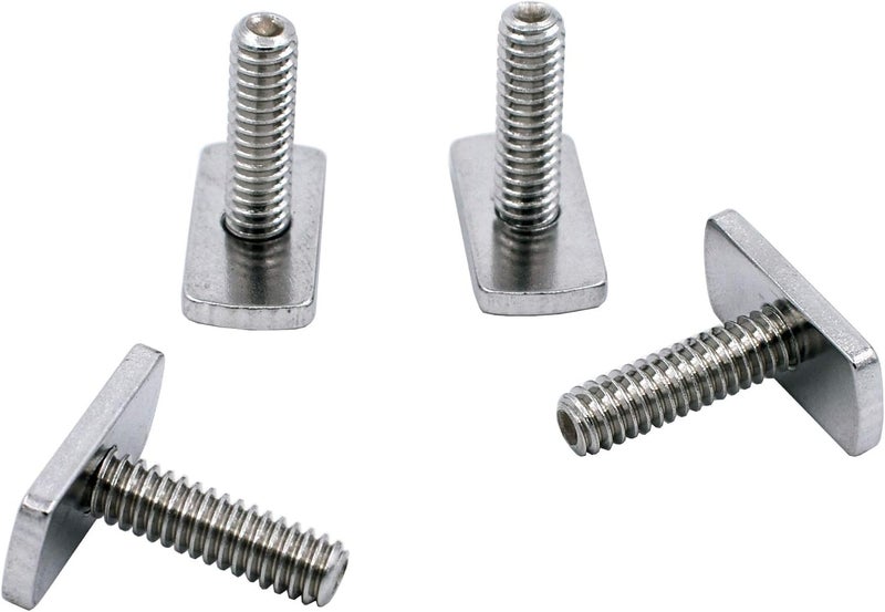 YYST 1/4 Inch - 20 Threads Kayak Rail/Track Screws & Track Nuts T Bolt Hardware Gear Mounting Replacement Kit for Kayaks Canoes Boats Rails - Image 1