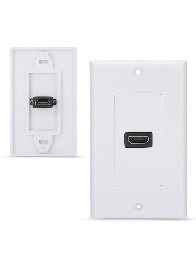 Thoraya - Single-PORT HDMI Socket Wall Mount Panel Adapter Wall Socket - Image 1