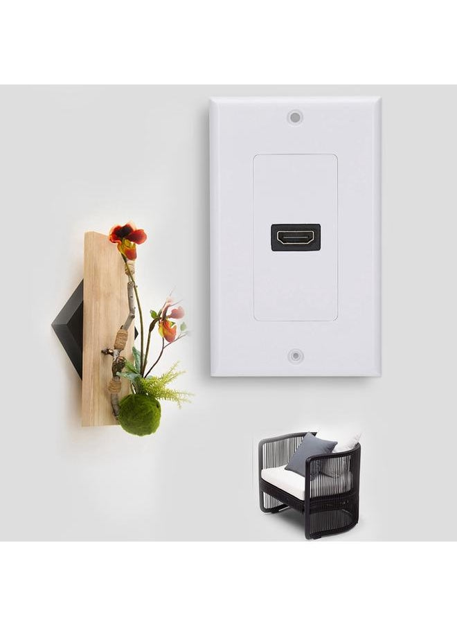 Thoraya - Single-PORT HDMI Socket Wall Mount Panel Adapter Wall Socket - Image 1