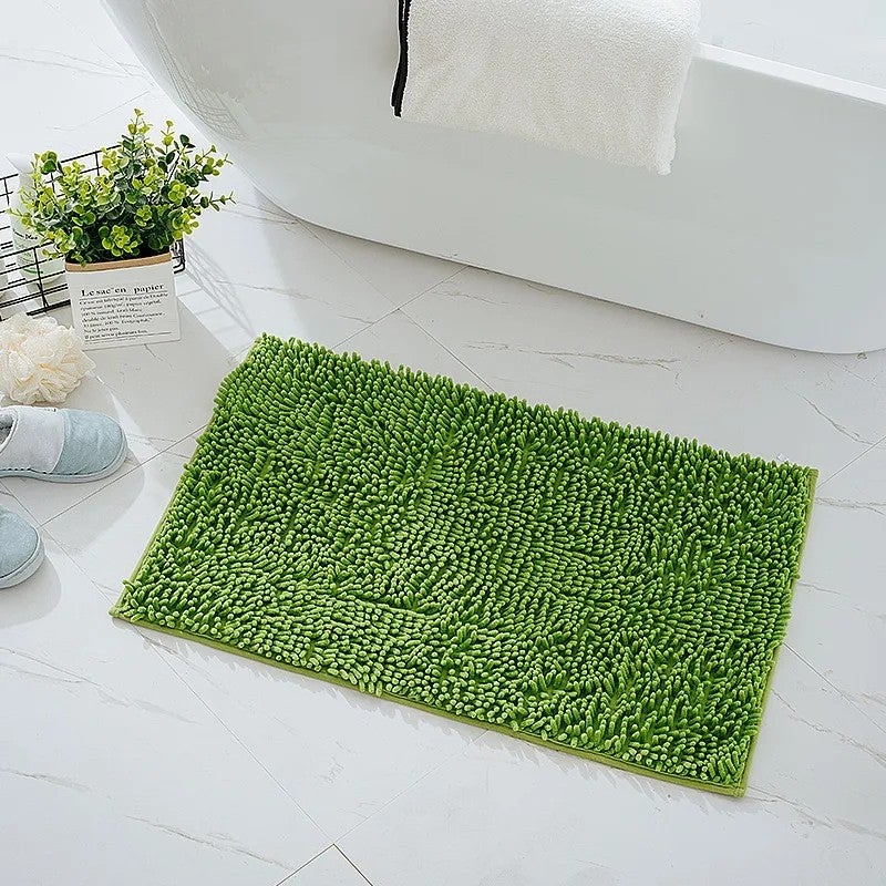 Y&D Chenille Microfiber Bath Mat Rug - Super Absorbent Luxury Bathroom Floor Mats - Image 2