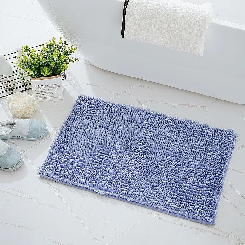 Y&D Chenille Microfiber Bath Mat Rug - Super Absorbent Luxury Bathroom Floor Mats - Image 1