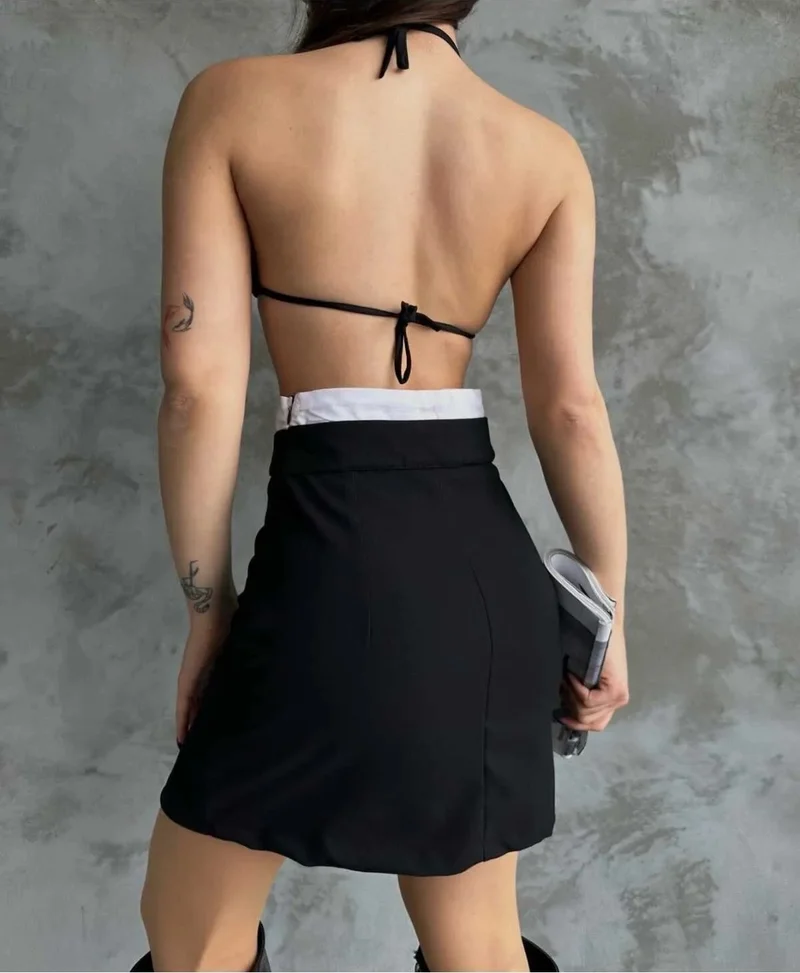 ايشيلدا فاشن Women's Clothing Lace Detail Fabric Skirt