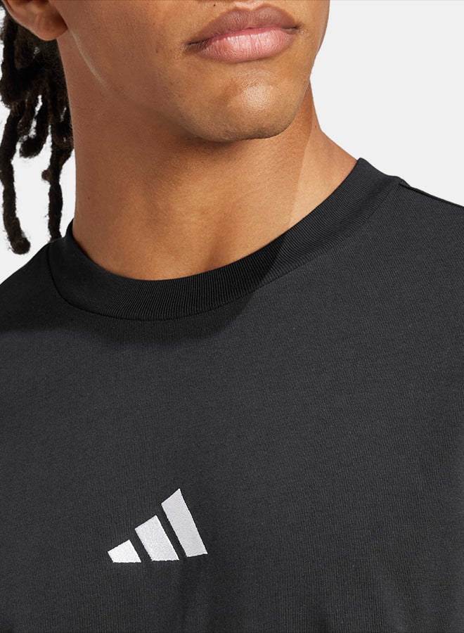 Adidas Essentials Small Logo Single Jersey T-Shirt - Image 4