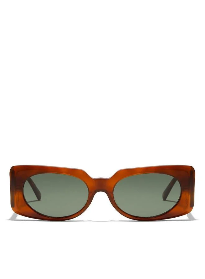 30 سندايز نظارات شمسية نسائية بايبر من  صنداي، مستطيلة، حماية من الأشعة فوق البنفسجية  بني، أخضر