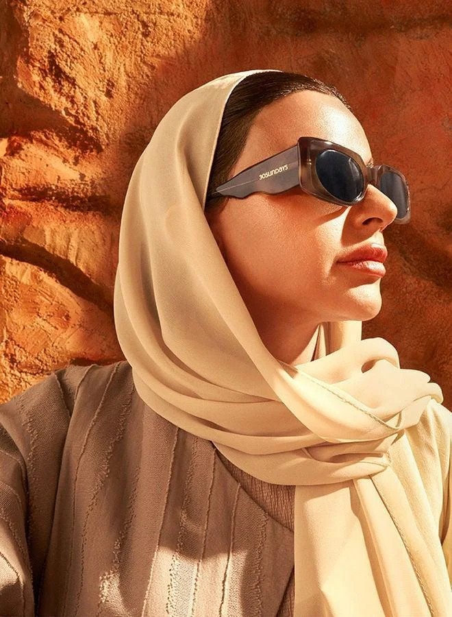 30 سندايز نظارات شمسية نسائية بايبر من  صنداي، مستطيلة، حماية من الأشعة فوق البنفسجية  بني، أخضر