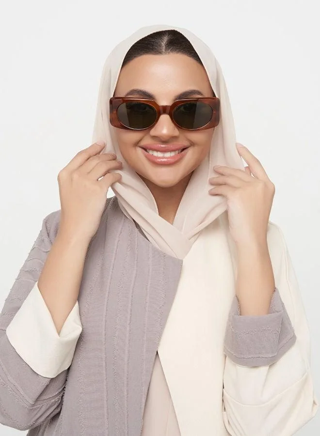 30Sundays 30Sundays PIPER,Women Sunglasses, Rectangle Sunglasses, UV Protection: UV400 (Brown,Green)