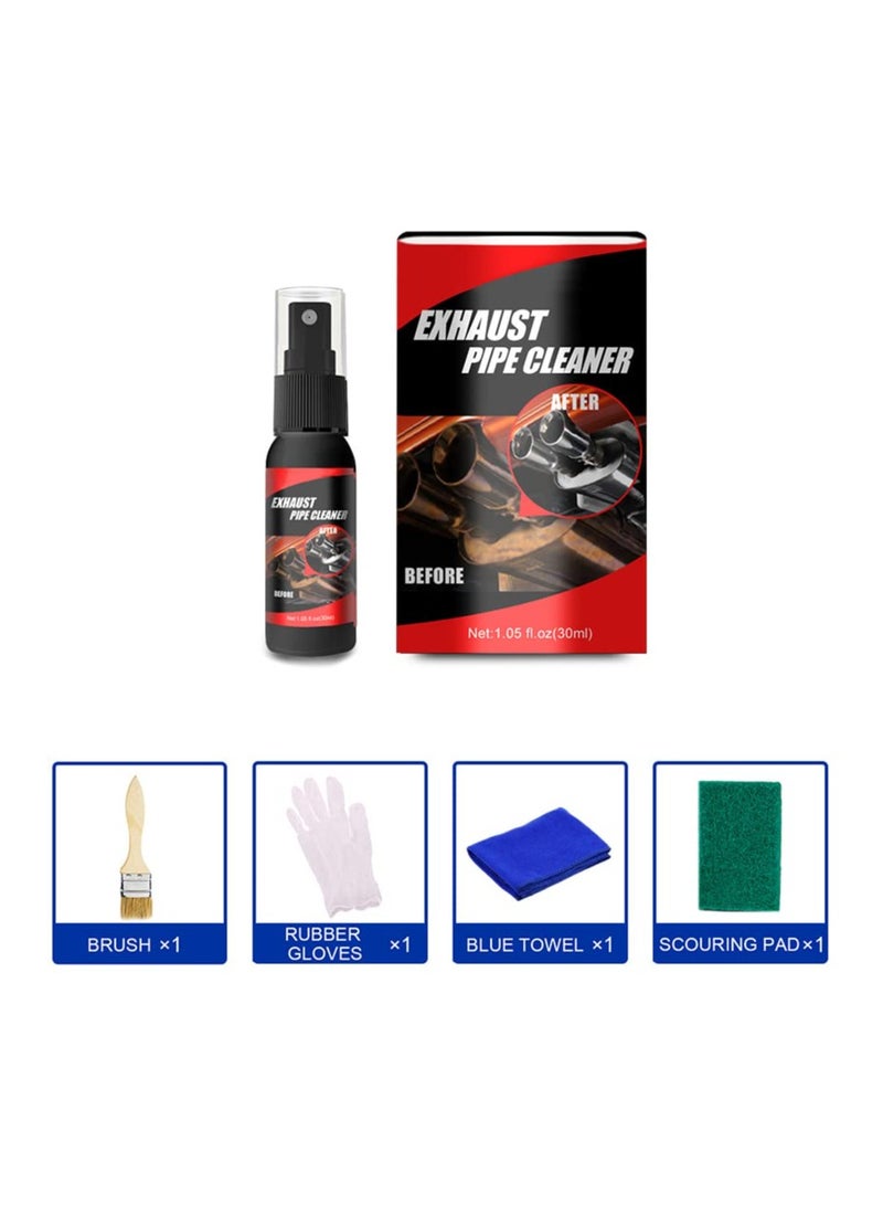 Generic Rust Removal and Car Cleaning Kit, Metal Surface Rust Remover Spray, Car Exhaust Pipe Cleaner and Maintenance Set with Brush, Gloves, Towel, Sponge for Cars and Motorcycles  - Image 4
