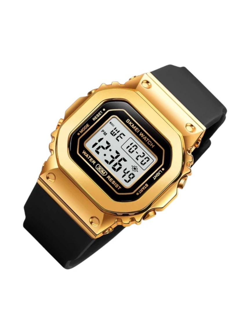 SKMEI SKMEI 1796 Waterproof Digital Sport Watch Alarm Calendar Multifunction, Gold - Image 4