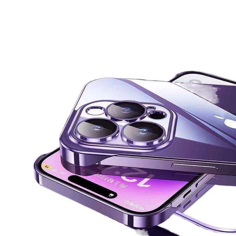 غطاء واقي بPC لـ iPhone 15 / 15 Plus / 15 Pro / 15 Pro Max مع حماية من السقوط وتصميم بدون إطار مع مقاوم للصدمات مع مغناطيس قوي مع مقاوم للخدش باللون شفاف مغناطيسي - Veloris - Image 5