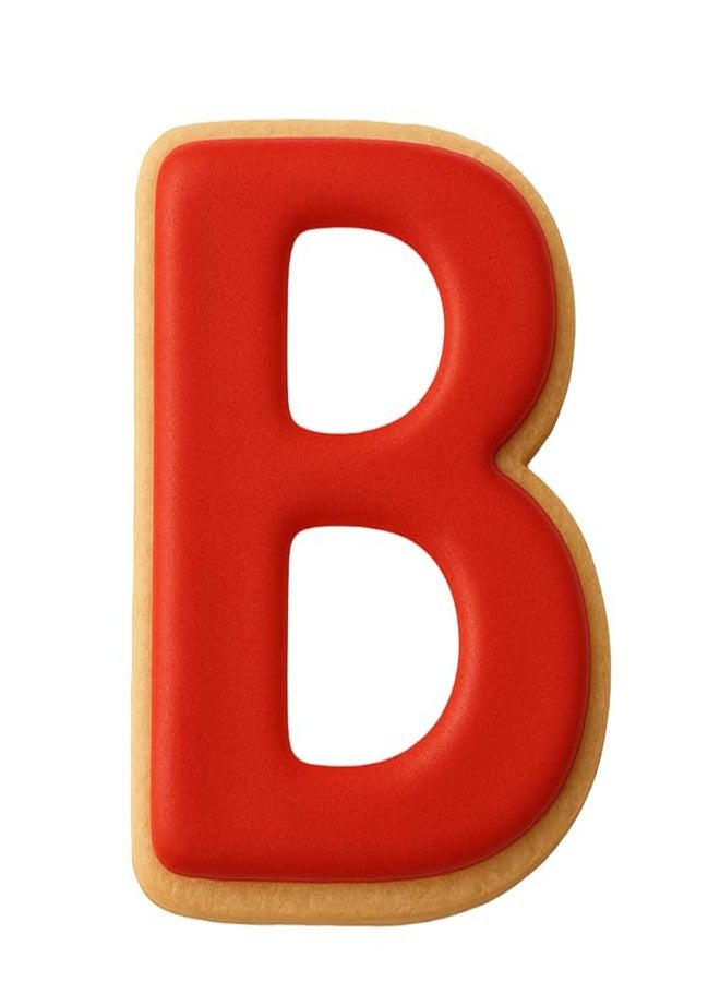 Foose Alphabet Cookie Cutter Set - 3 Inch Tin-Plated Steel Letters A-Z - Individual Letter Cookie Cutters for Baking, Fondant, Crafts & Classroom Fun - Made in the USA (Letter B) - Image 3