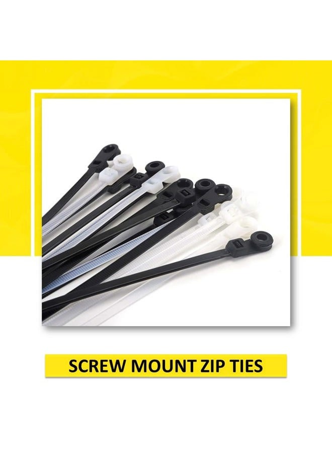 Kable Kontrol Mounted Head Cable Ties Cable Tidy (100 pack) 14'' Long, 50lb Test Black - Image 2